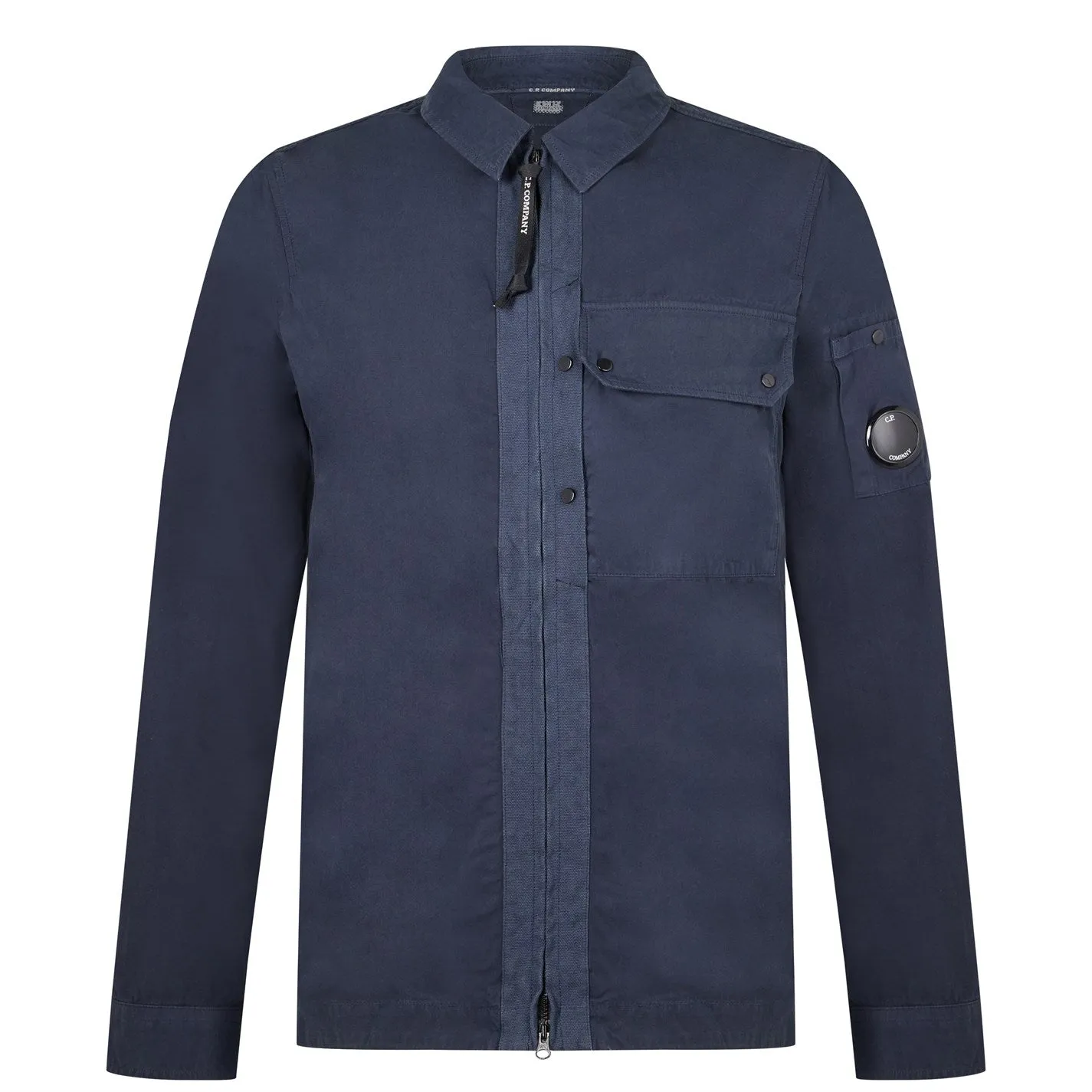 CP Company Navy Arm Lens Zip Overshirt