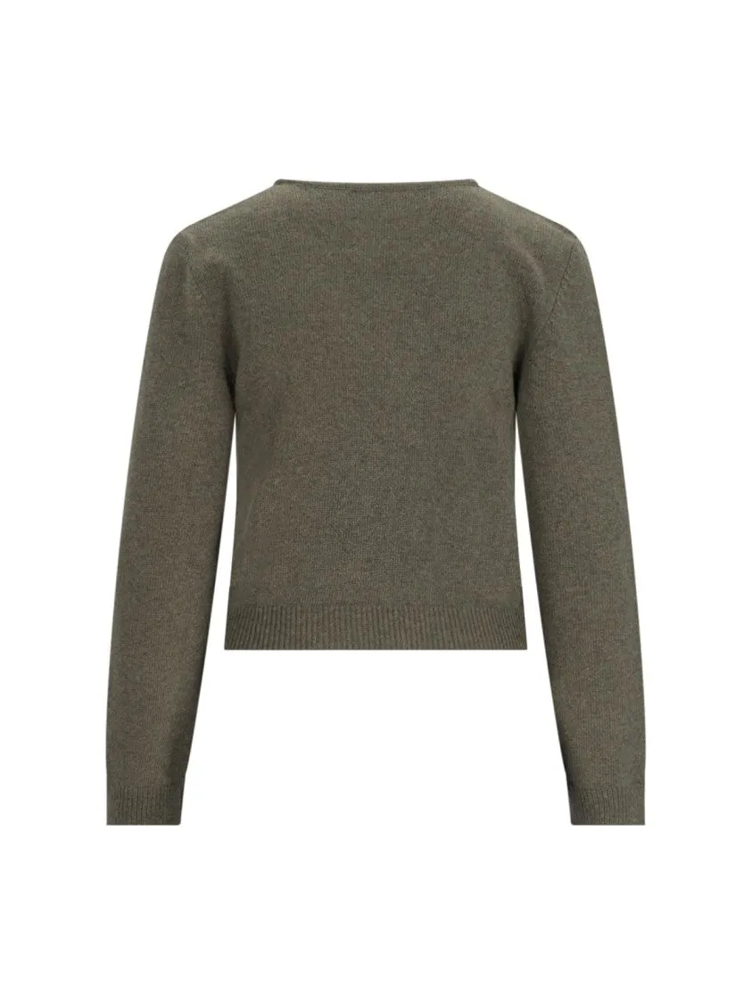 Cut-Out Detail Sweater  Green