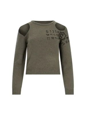Cut-Out Detail Sweater  Green