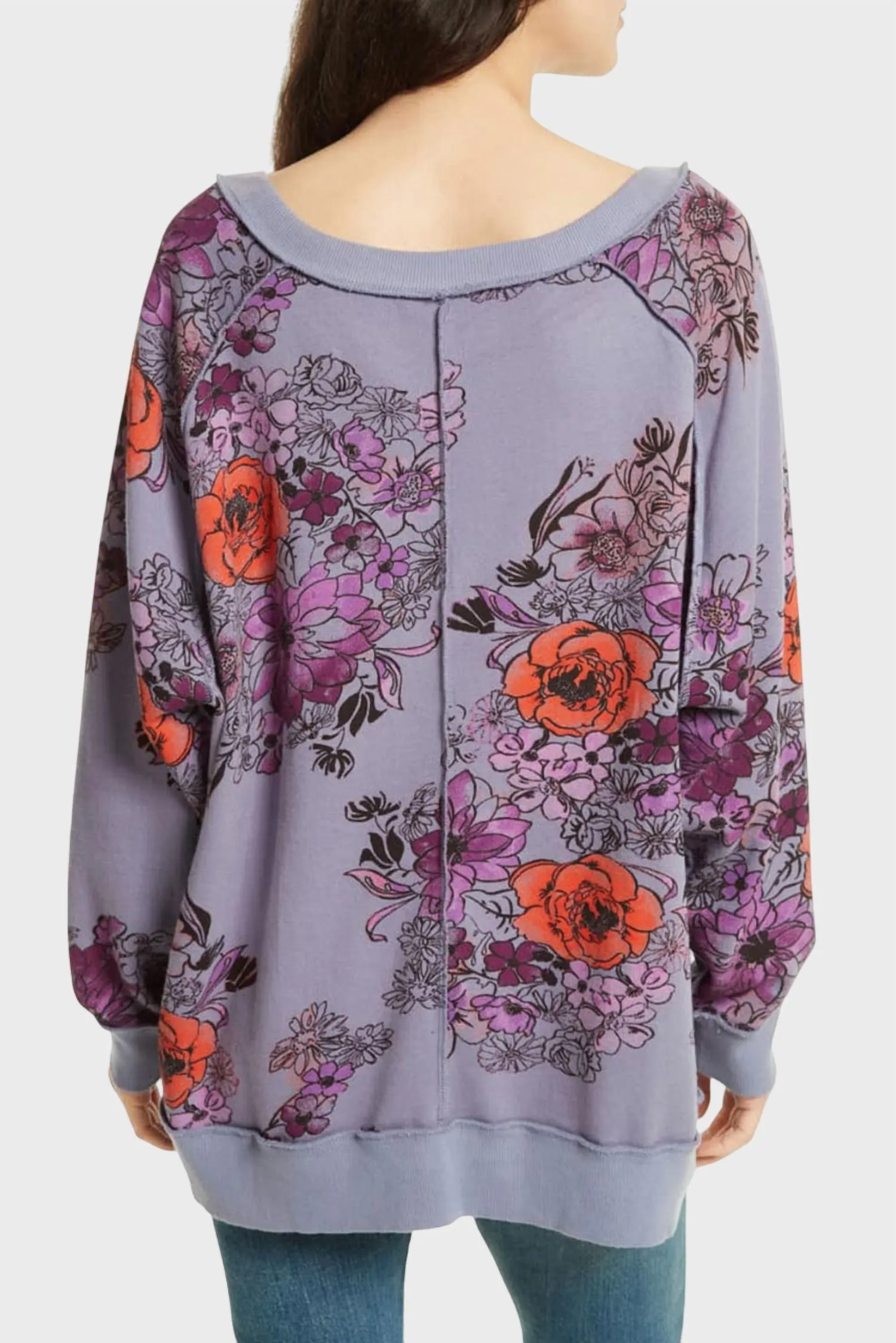 Daisy Slouchy Sweater In Purple