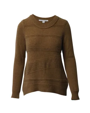 Diane Von Furstenberg Knitted Sweater in Brown Wool