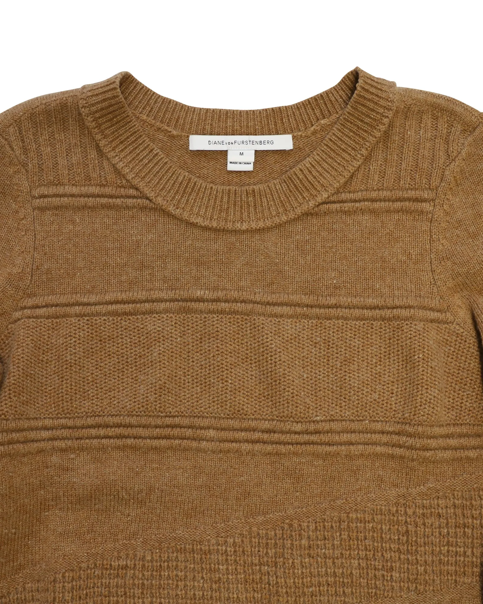 Diane Von Furstenberg Knitted Sweater in Brown Wool