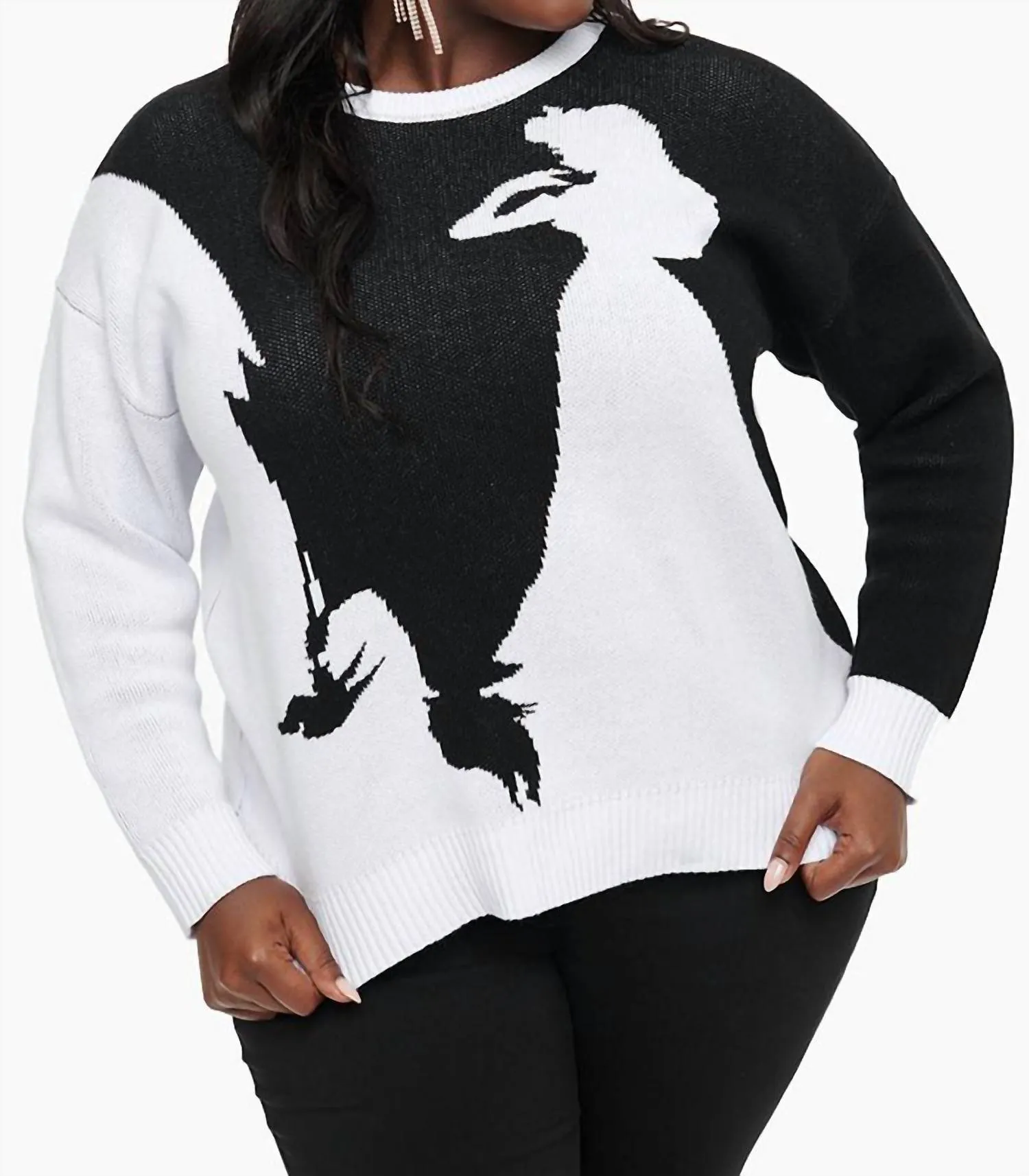 Disney Princess X Unique Vintage Sleeping Beauty Sweater In Black/white