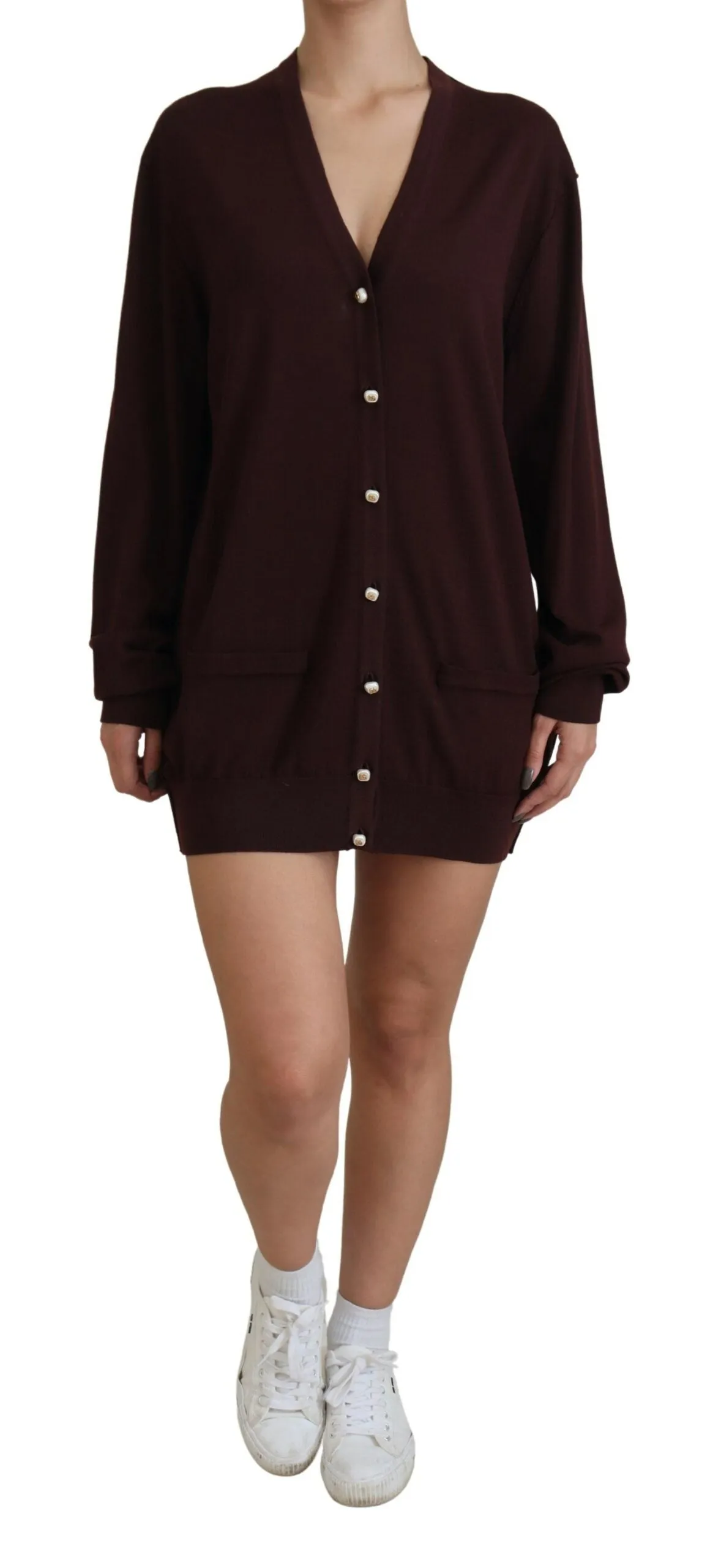Dolce & Gabbana Chic V-Neck Wool Women's Cardigan
