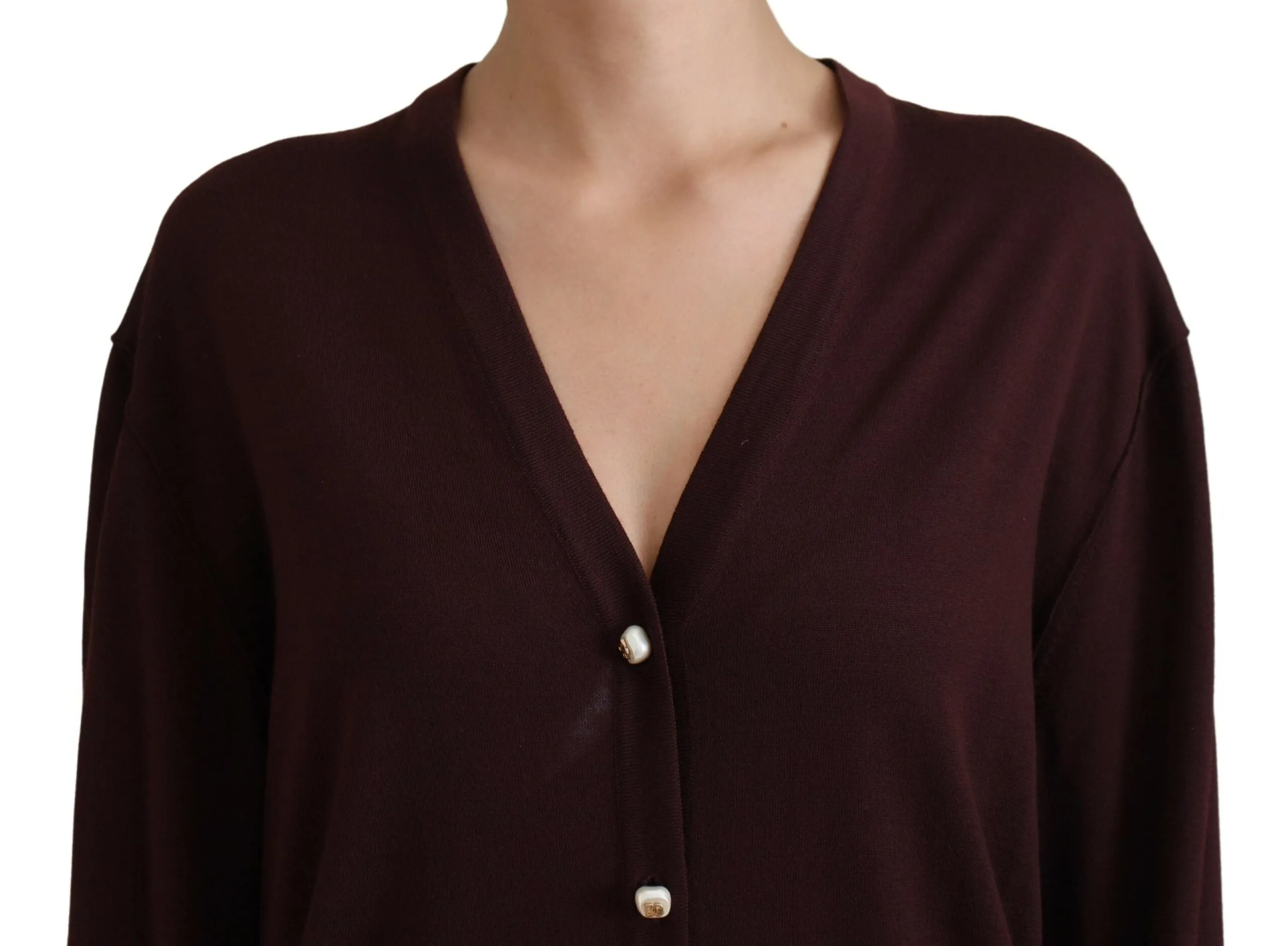 Dolce & Gabbana Chic V-Neck Wool Women's Cardigan
