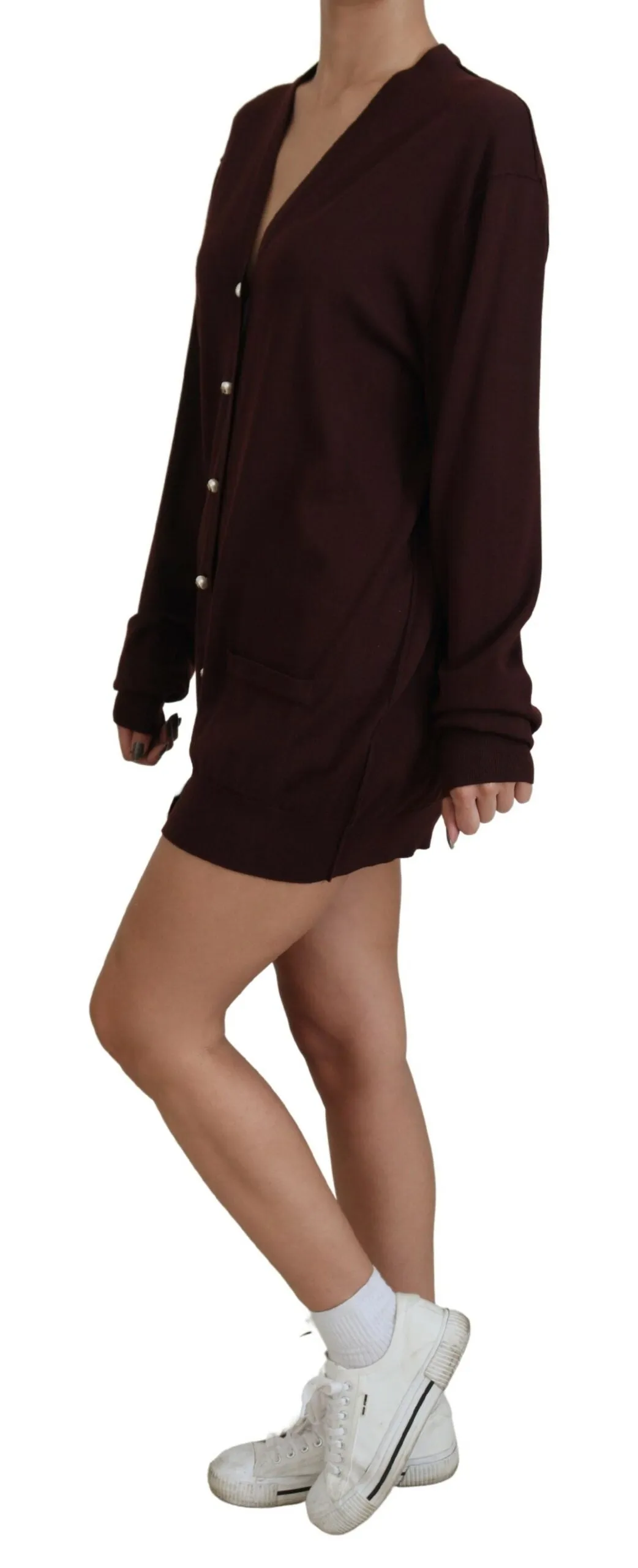 Dolce & Gabbana Chic V-Neck Wool Women's Cardigan