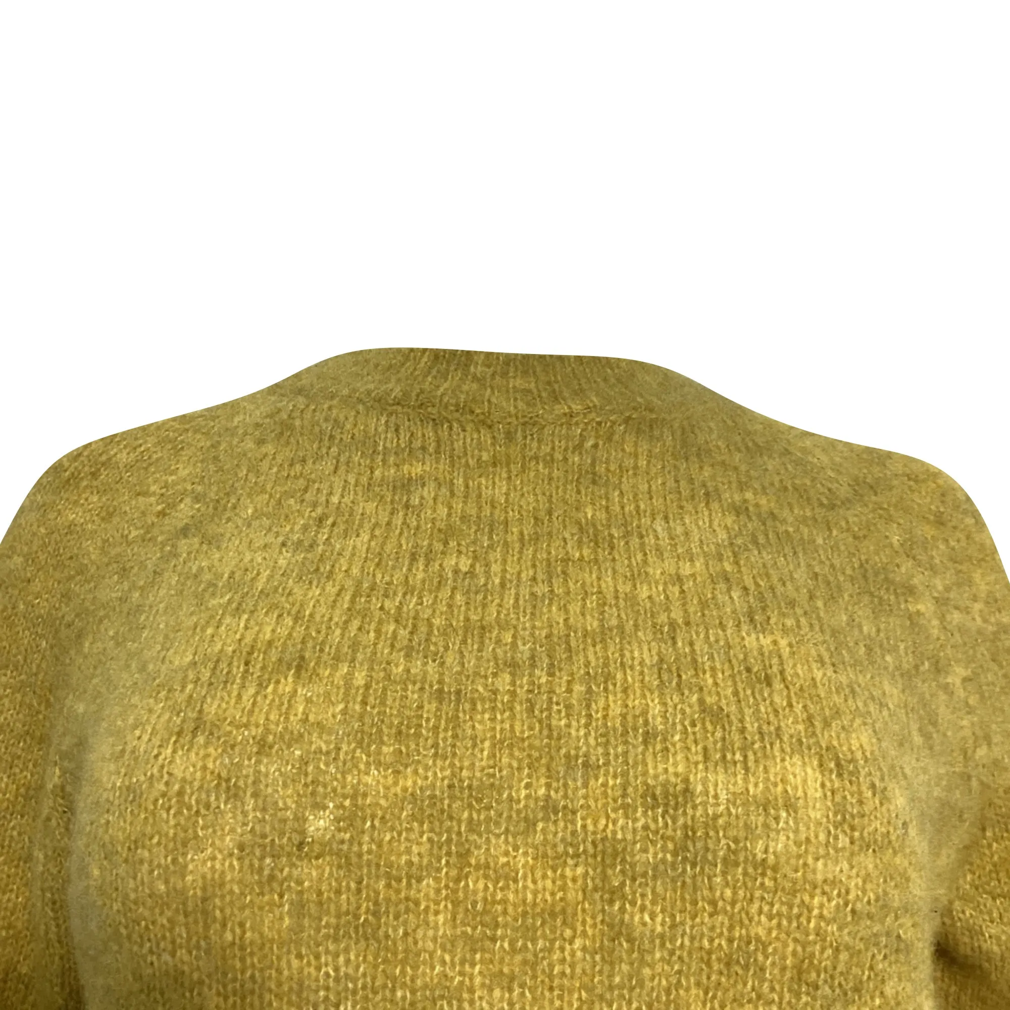 Dries Van Noten Brushed Sweater in Yellow Alpaca