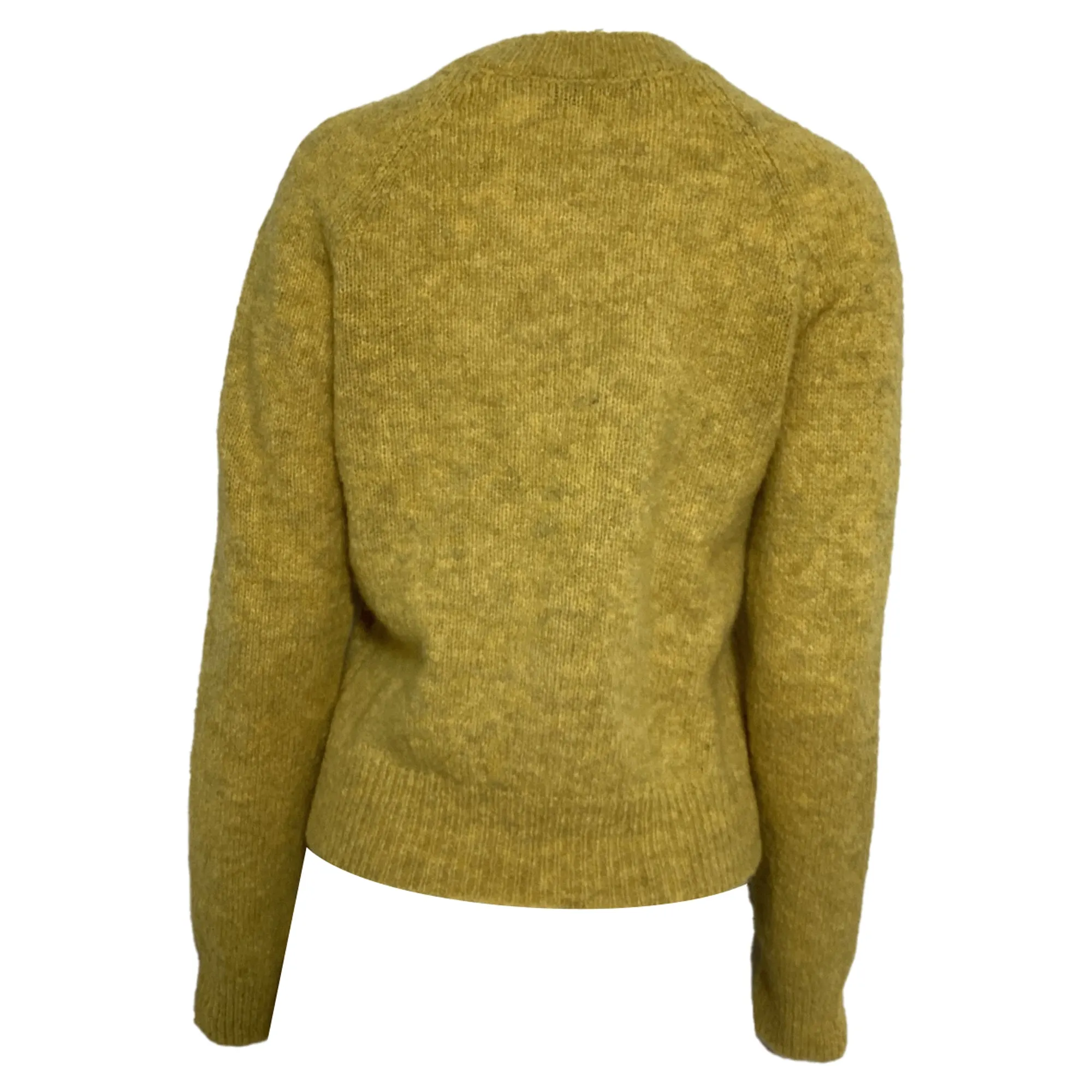 Dries Van Noten Brushed Sweater in Yellow Alpaca