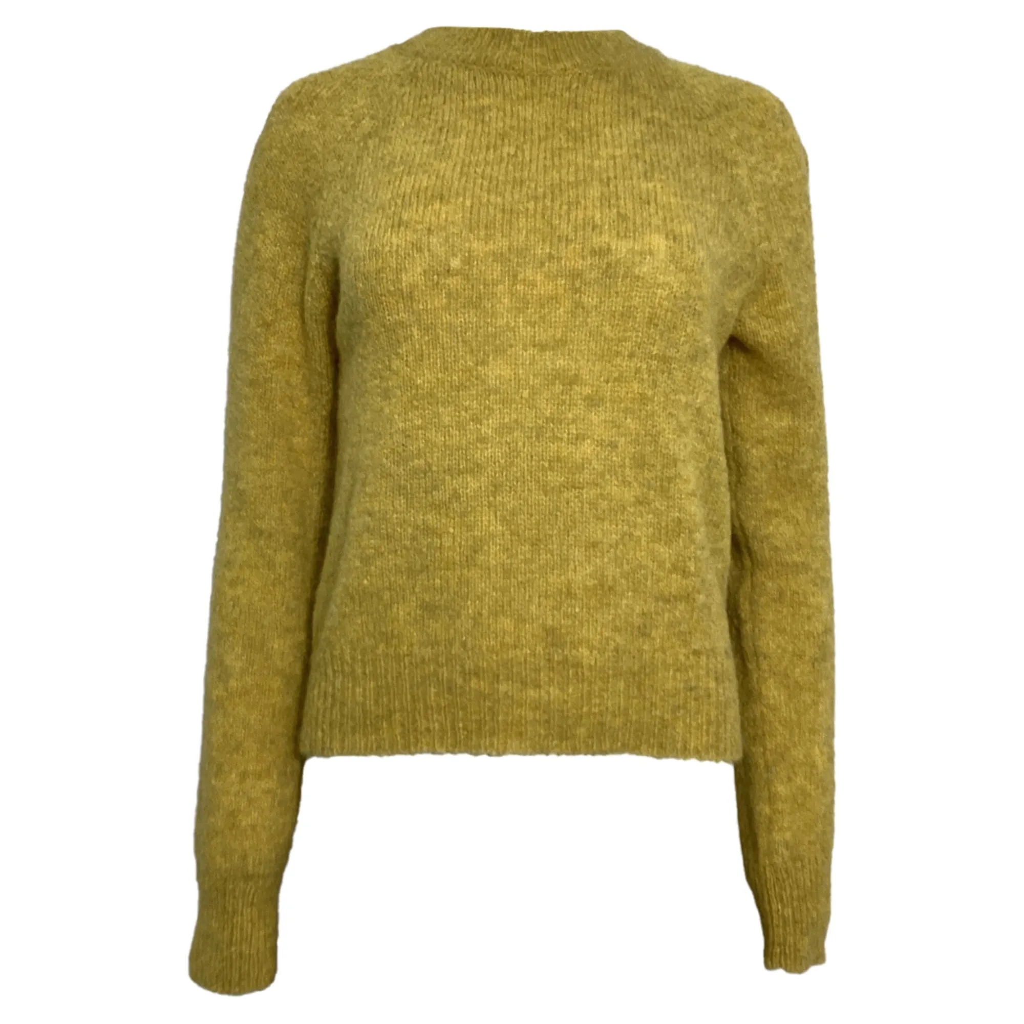 Dries Van Noten Brushed Sweater in Yellow Alpaca