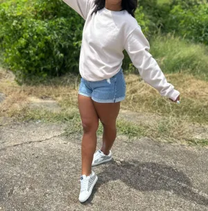 Embroidered Circular Wwjd Logo Sweatshirt In Sand