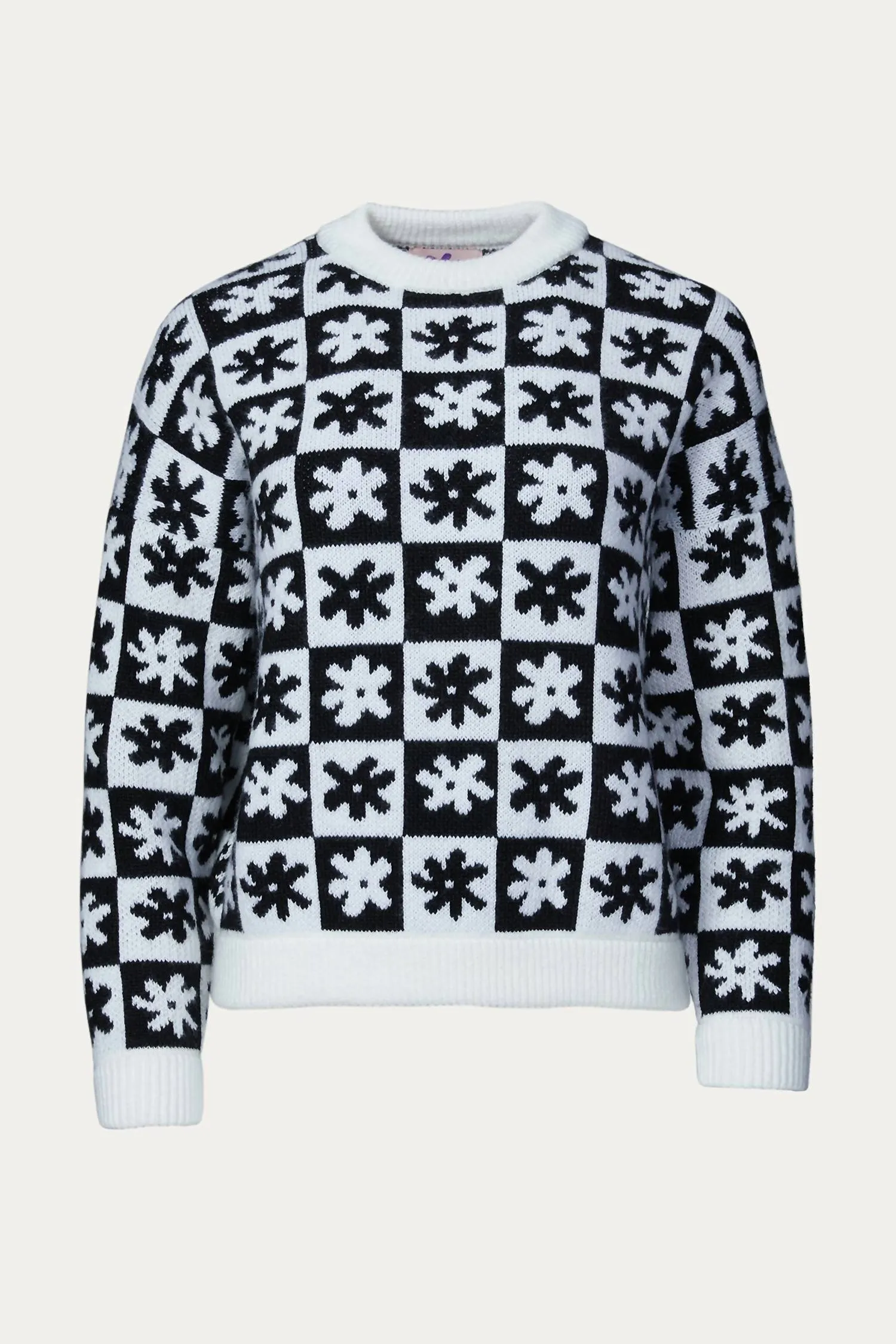 Emma Sweater In Black/white