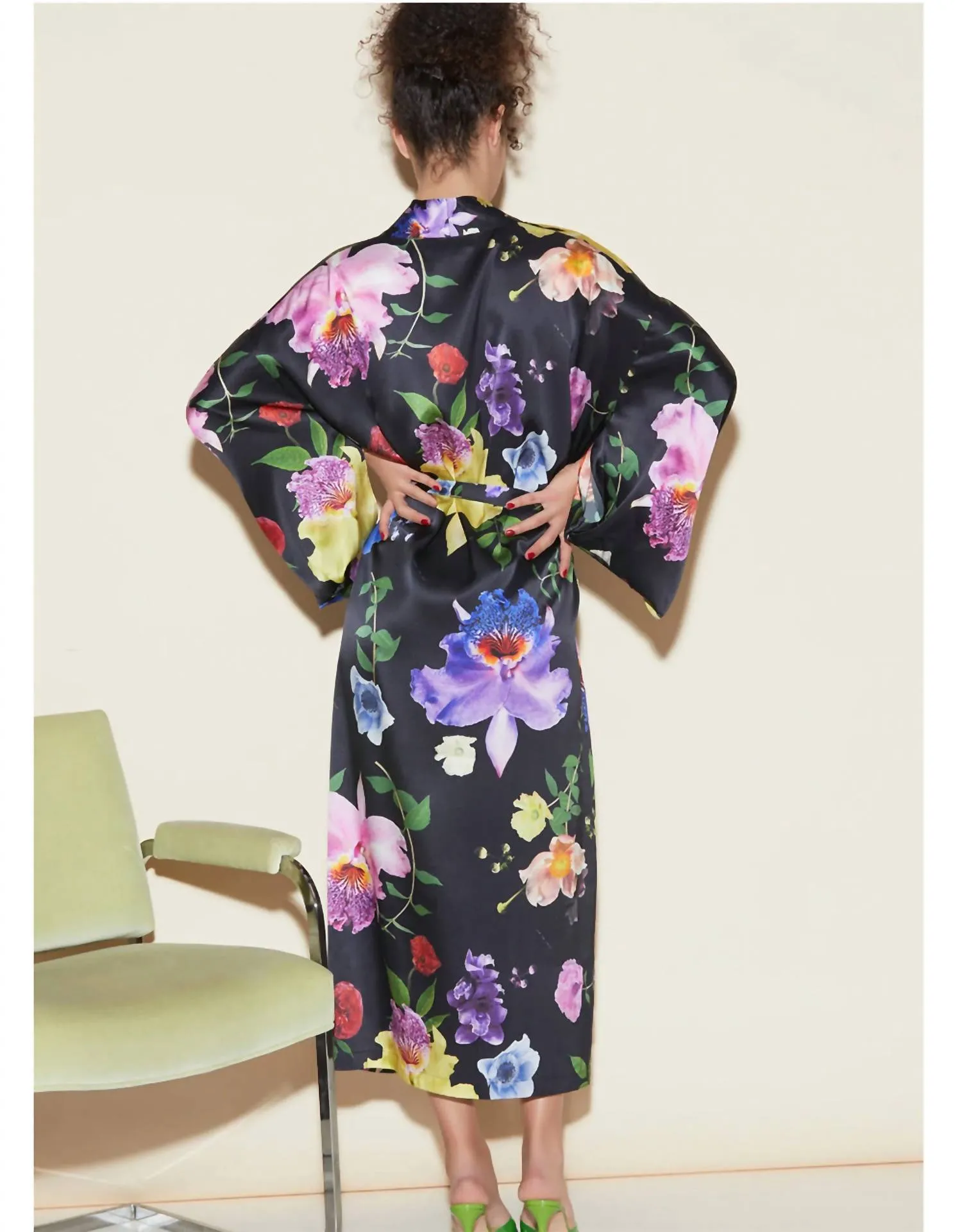 Enchanted Garden Kimono In Floral Print