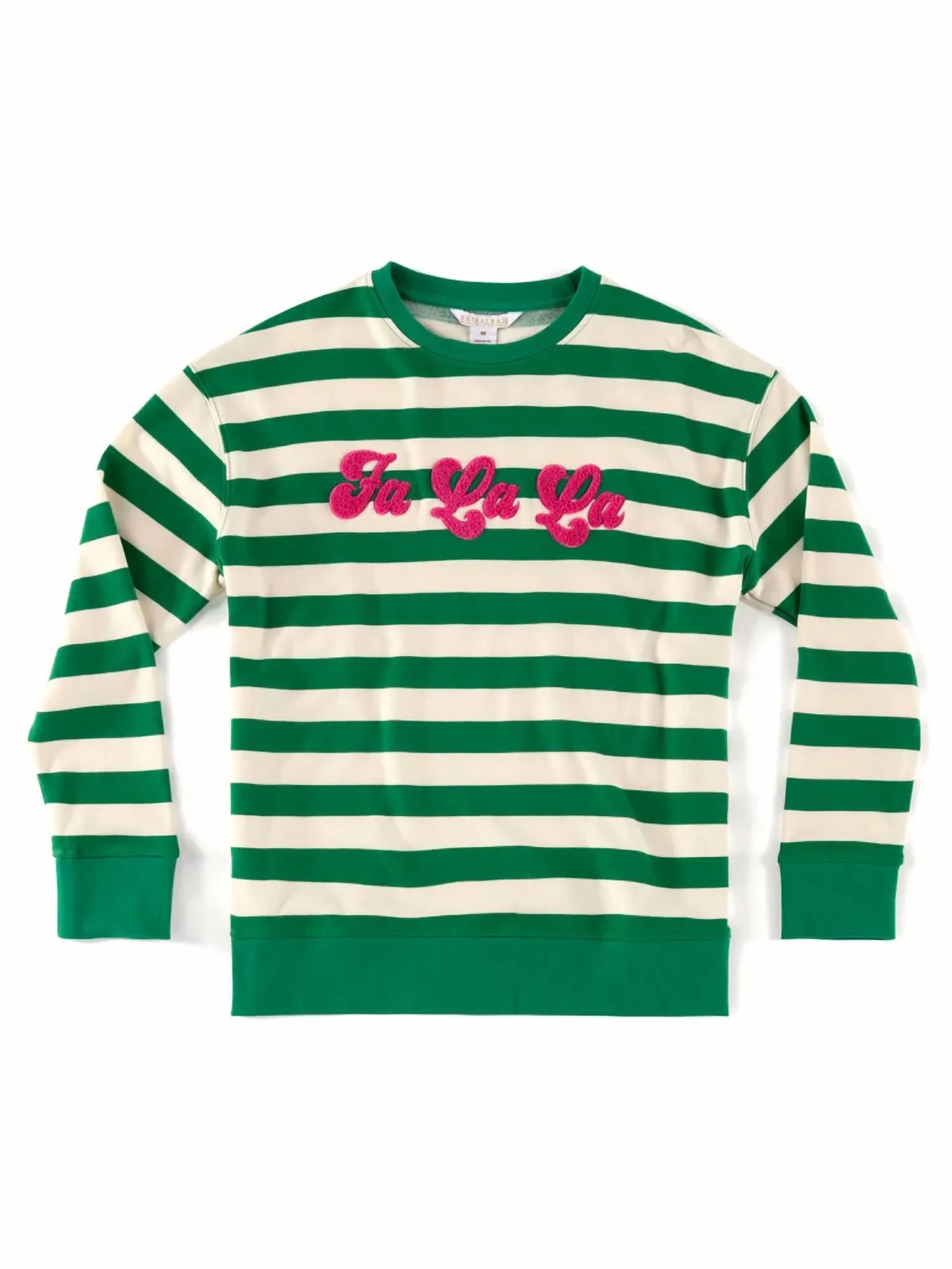 Fa La La Stripe Sweatshirt In Green