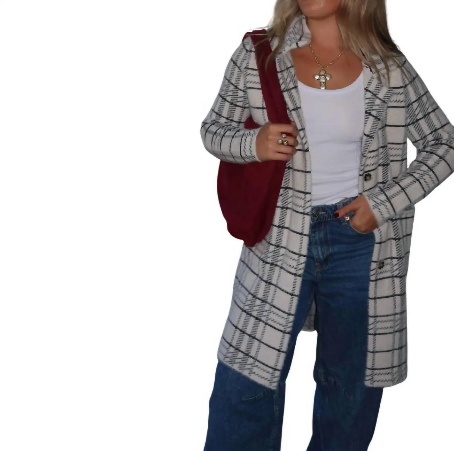 Fall Into Place Jacket In Cream