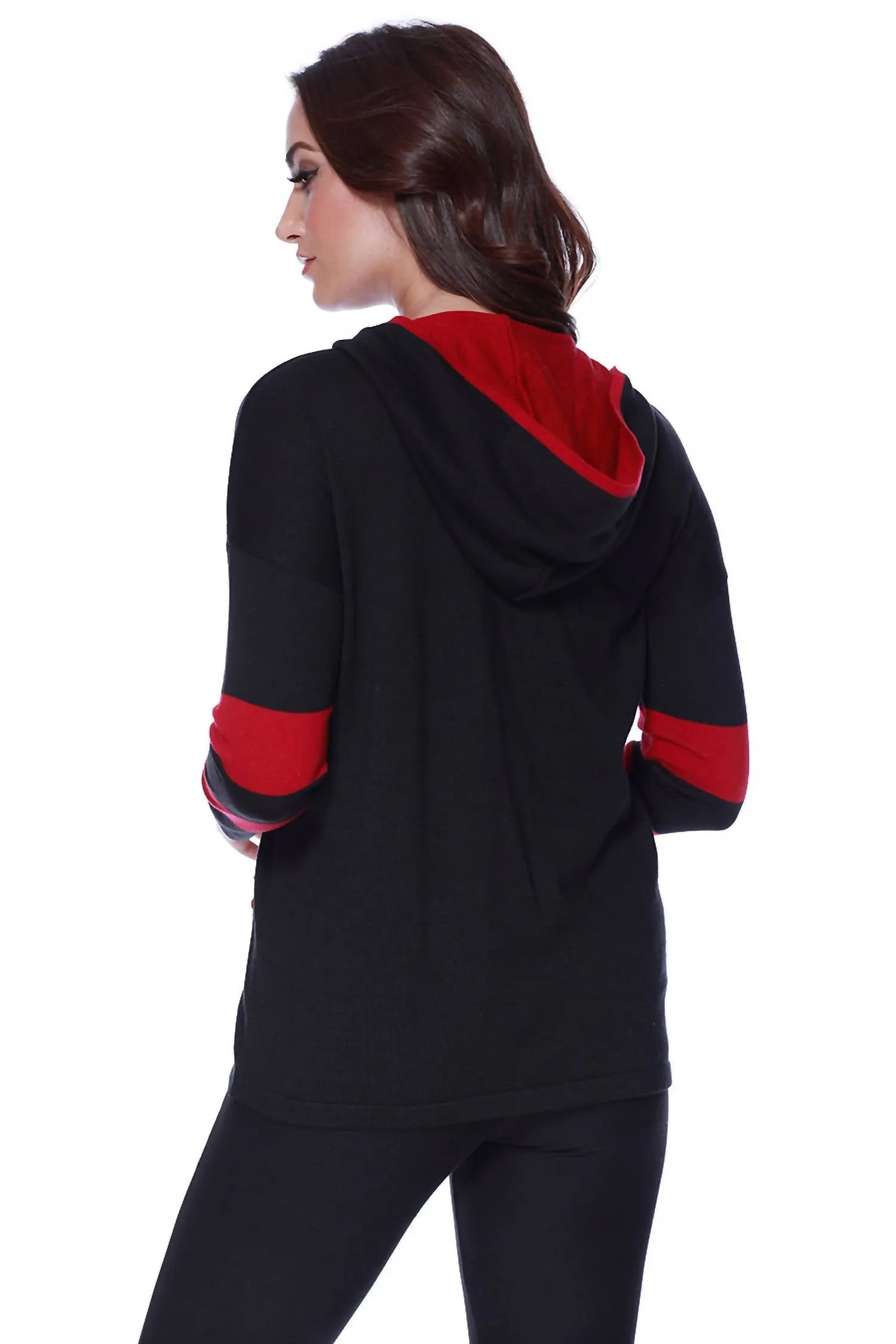 Falling In Love Cardigan In Red/black