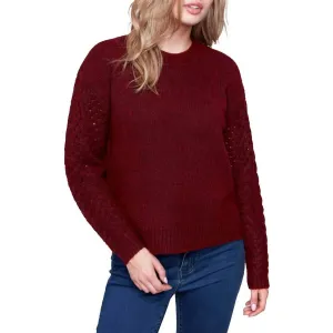 Fishnet Pullover Sweater In Cabernet