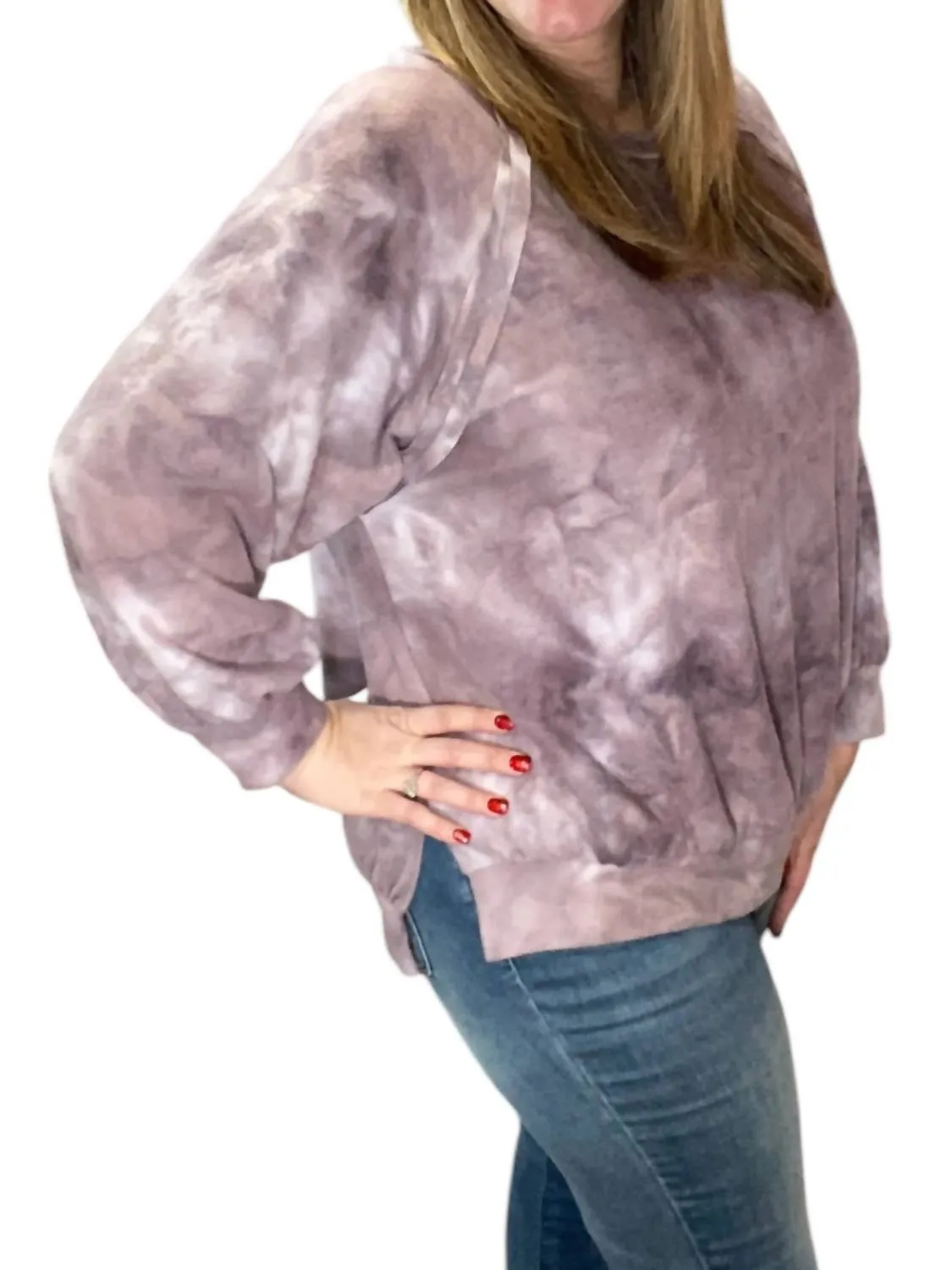 Fleece Sweater In Lavender
