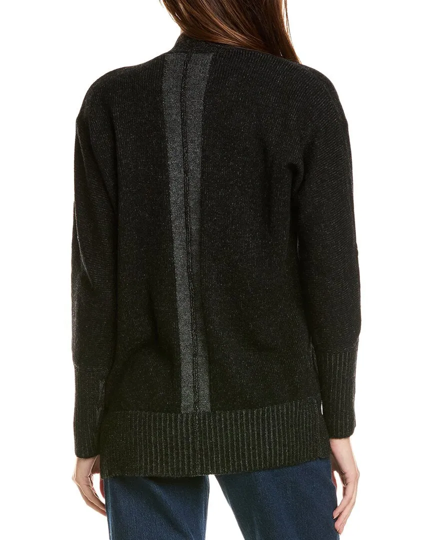 Forte Cashmere Plaited Wool & Cashmere-Blend Cardigan