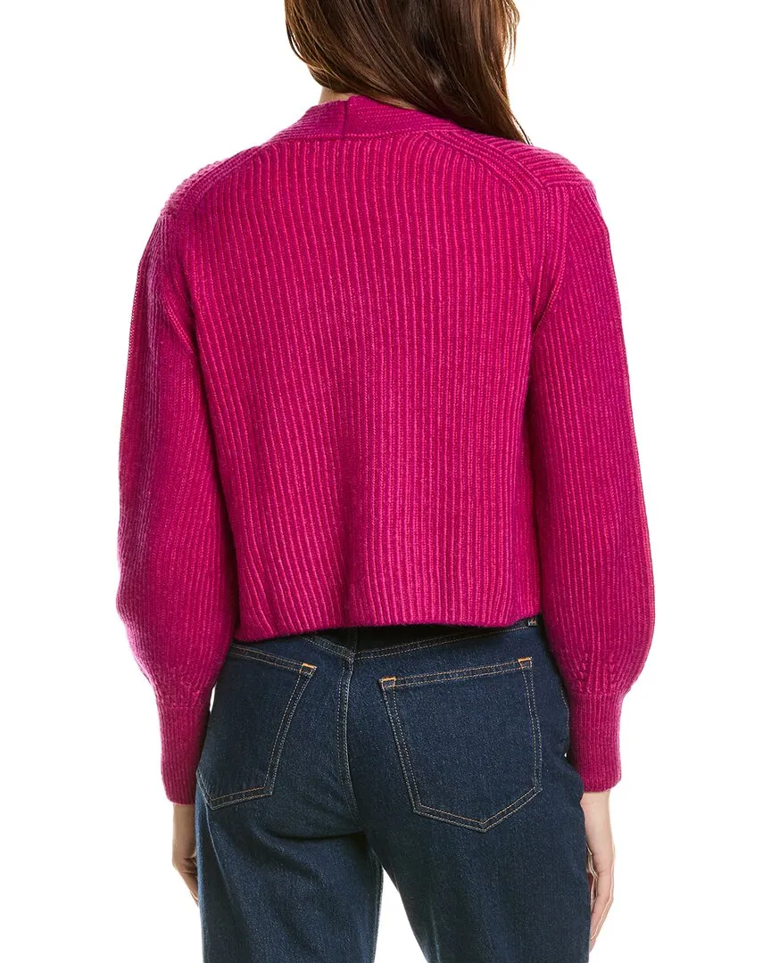 Forte Cashmere Plaited Wool & Cashmere-Blend Cardigan