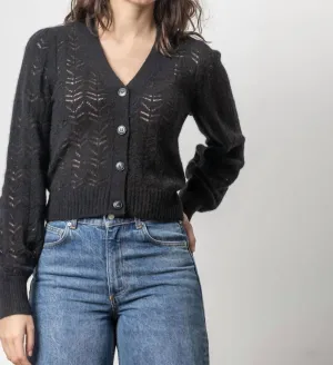 Full Sleeve Cardigan Sweater In Black