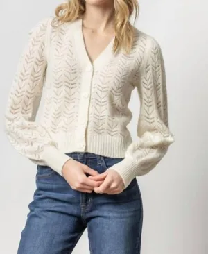Full Sleeve Cardigan Sweater In Ivory