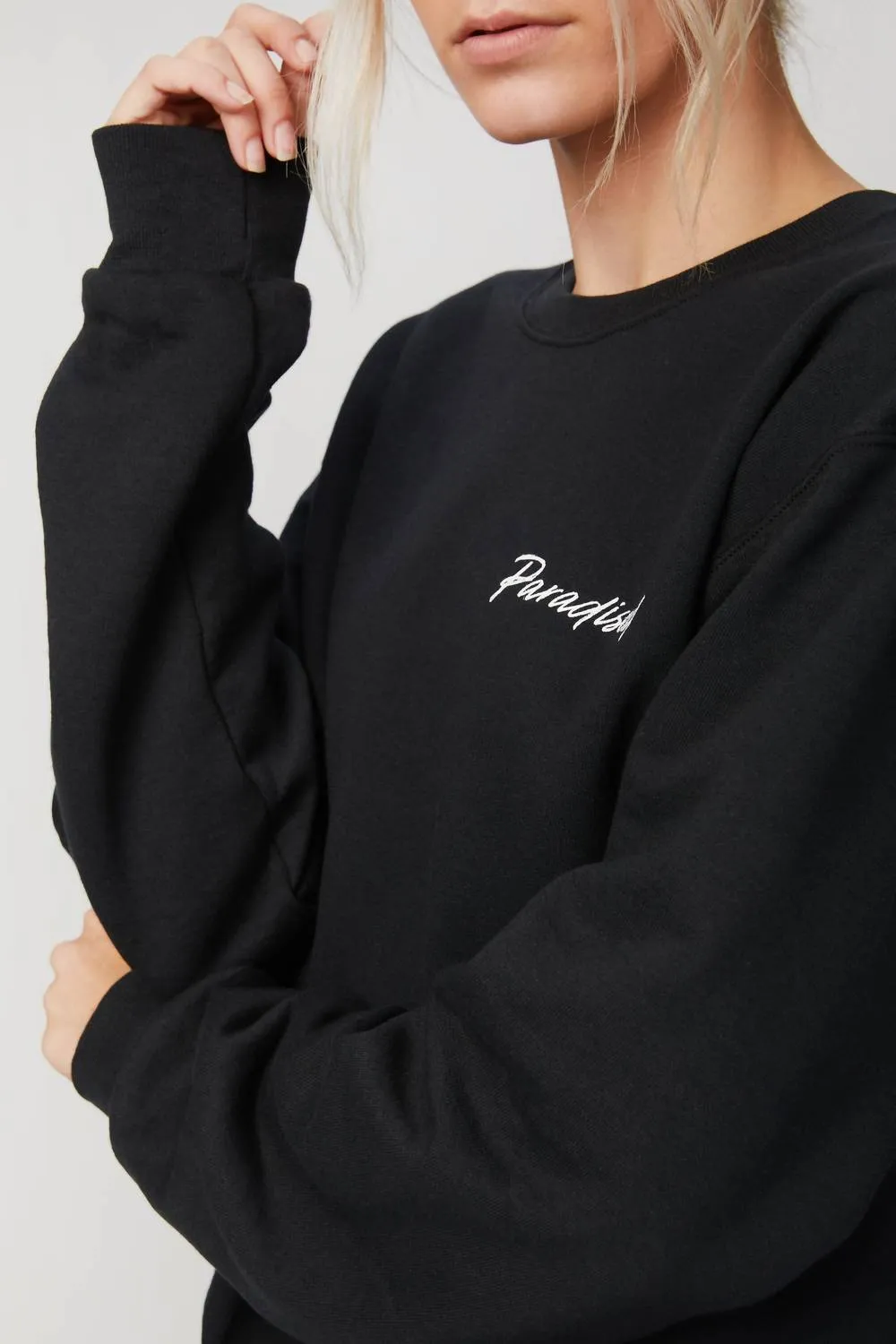 Geo P Crew Top In Black