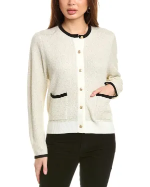 Gracia Textured Wool-Blend Cardigan