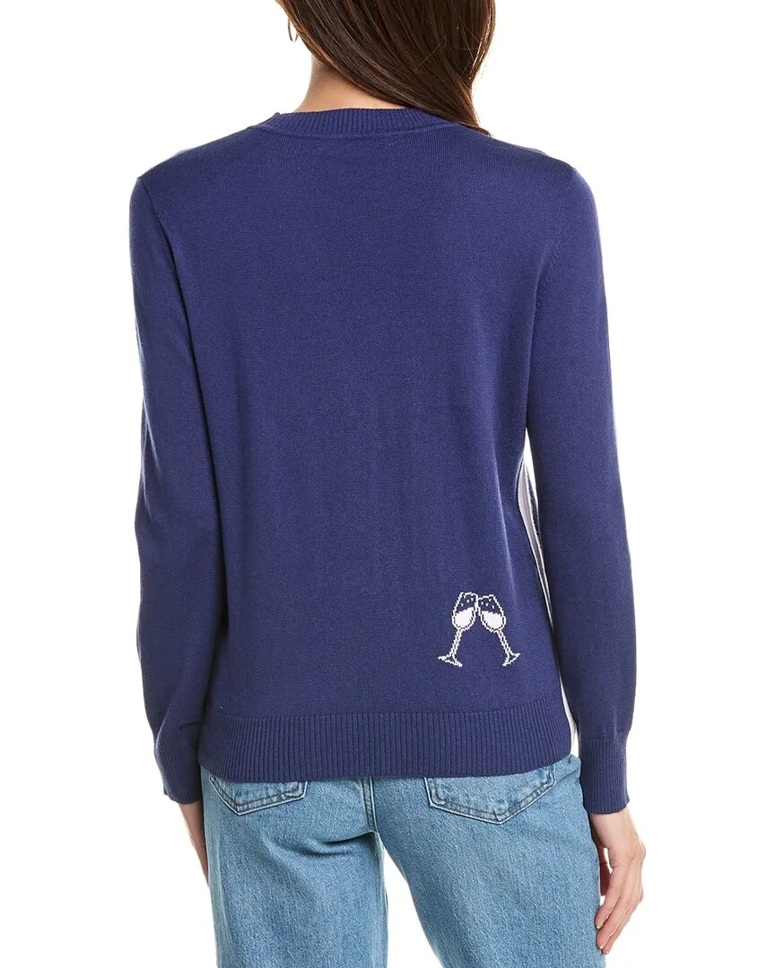 Hannah Rose Let's Toast Cashmere-Blend Sweater