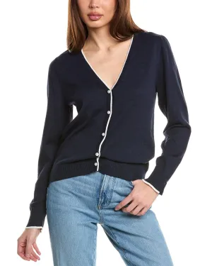 Hannah Rose Pearl Button Trimmed Cashmere-Blend Cardigan