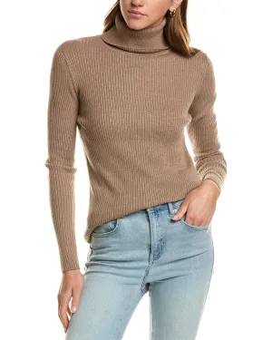 Hannah Rose Turtleneck Cashmere-Blend Sweater