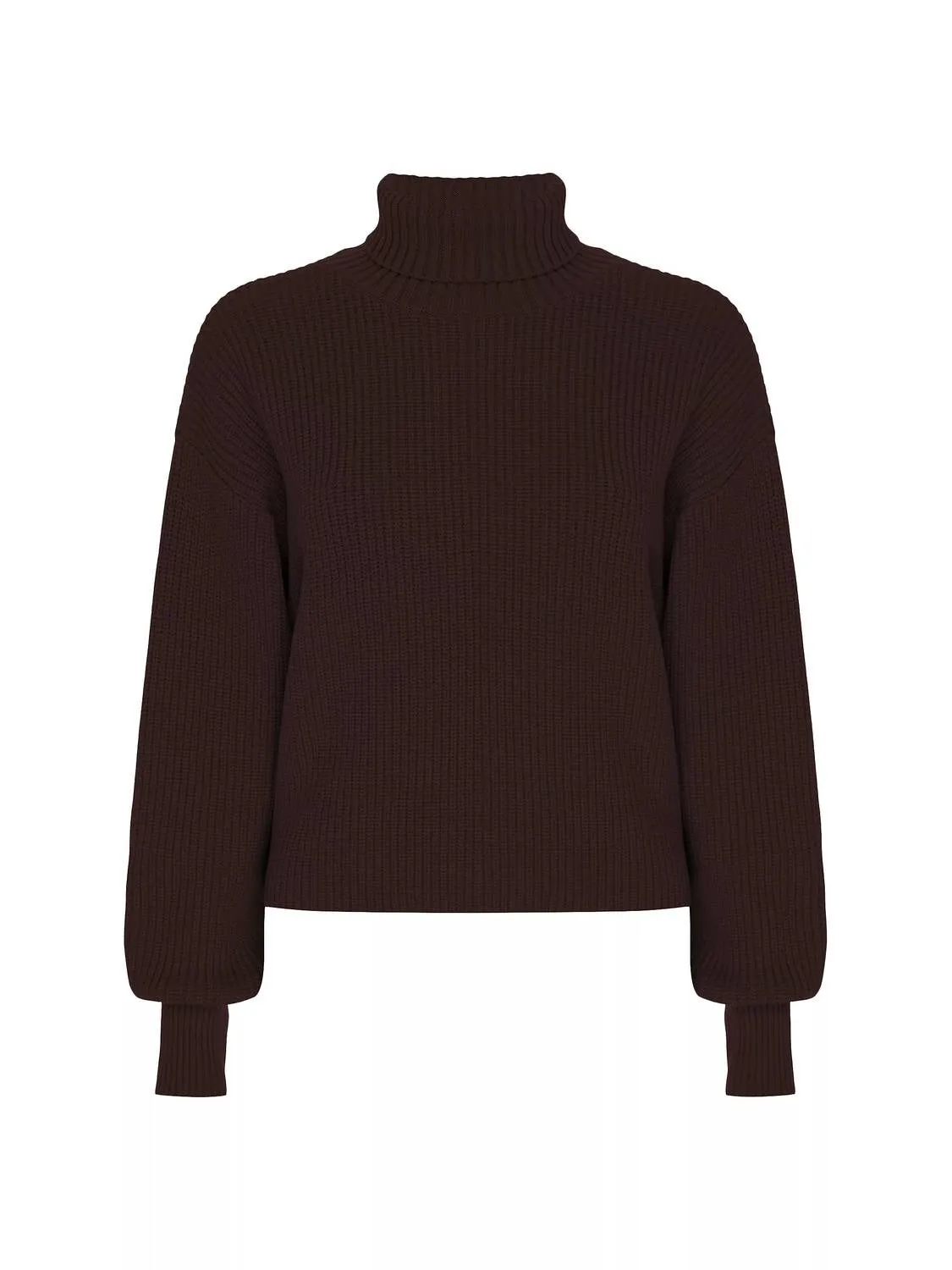 Heavy Cozy Turtleneck In Bark