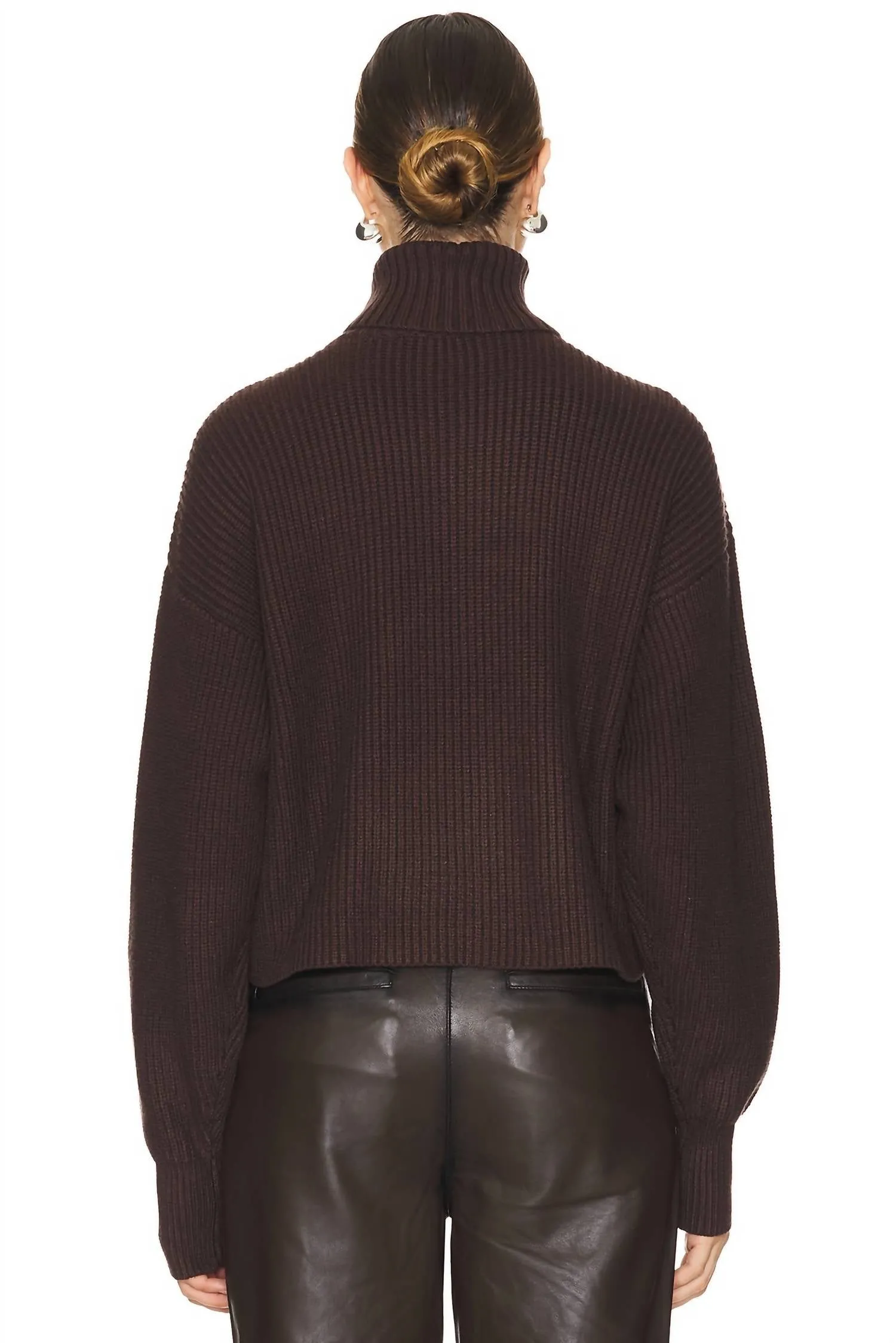 Heavy Cozy Turtleneck In Bark