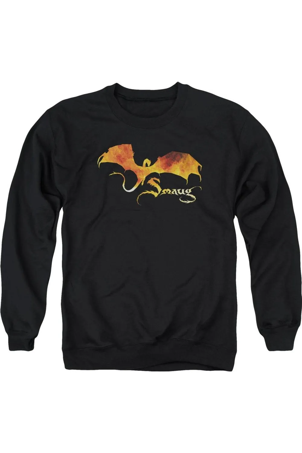 Hobbit Smaug On Fire Adult Crewneck Sweatshirt