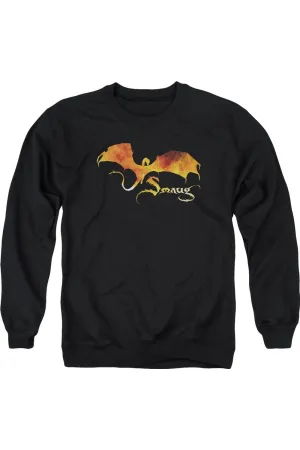 Hobbit Smaug On Fire Adult Crewneck Sweatshirt