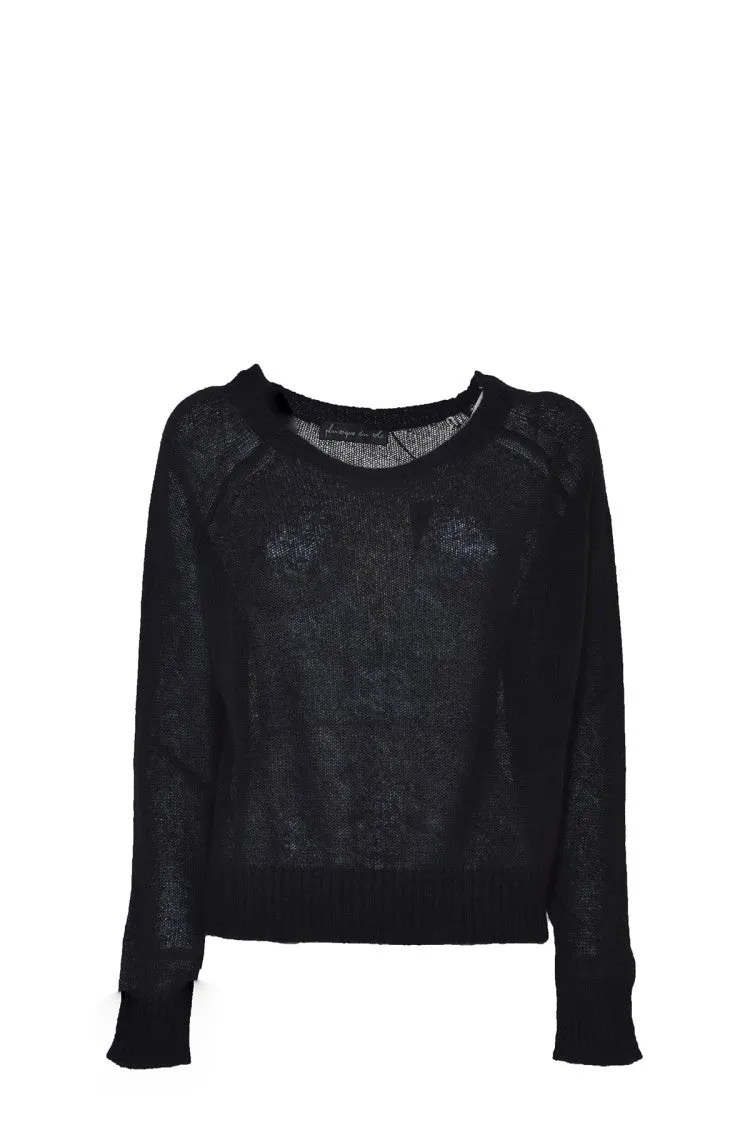 Honeycomb Knit Pullover In Virgin Wool And Mohair