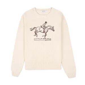 Horse Knit Sweater 'Cream'