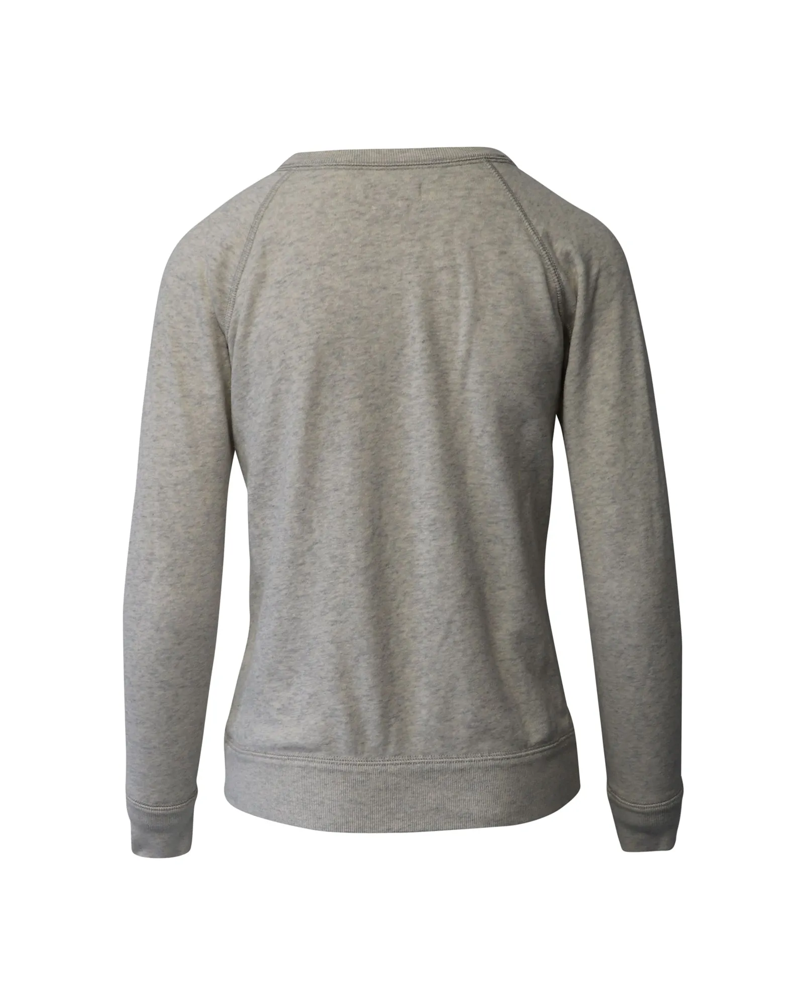Isabel Marant Etoile Milly Logo Crewneck Sweater in Grey Cotton Polyester