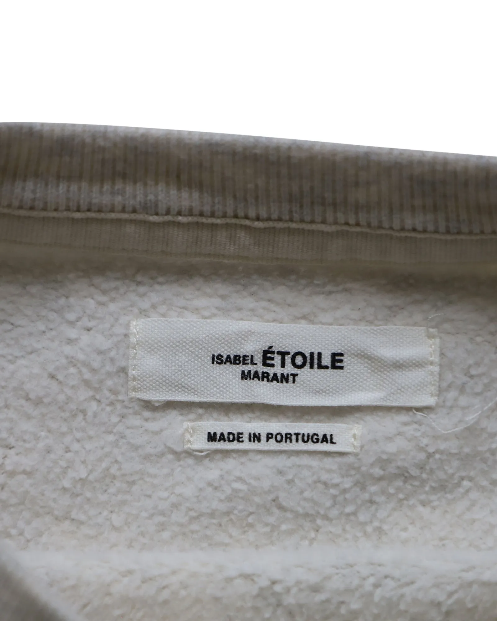 Isabel Marant Etoile Milly Logo Crewneck Sweater in Grey Cotton Polyester