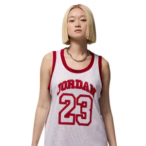 Jersey Tank 'White Varsity Red'
