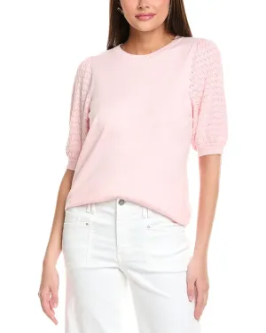 Jones New York Stitch Puff Sleeve Sweater