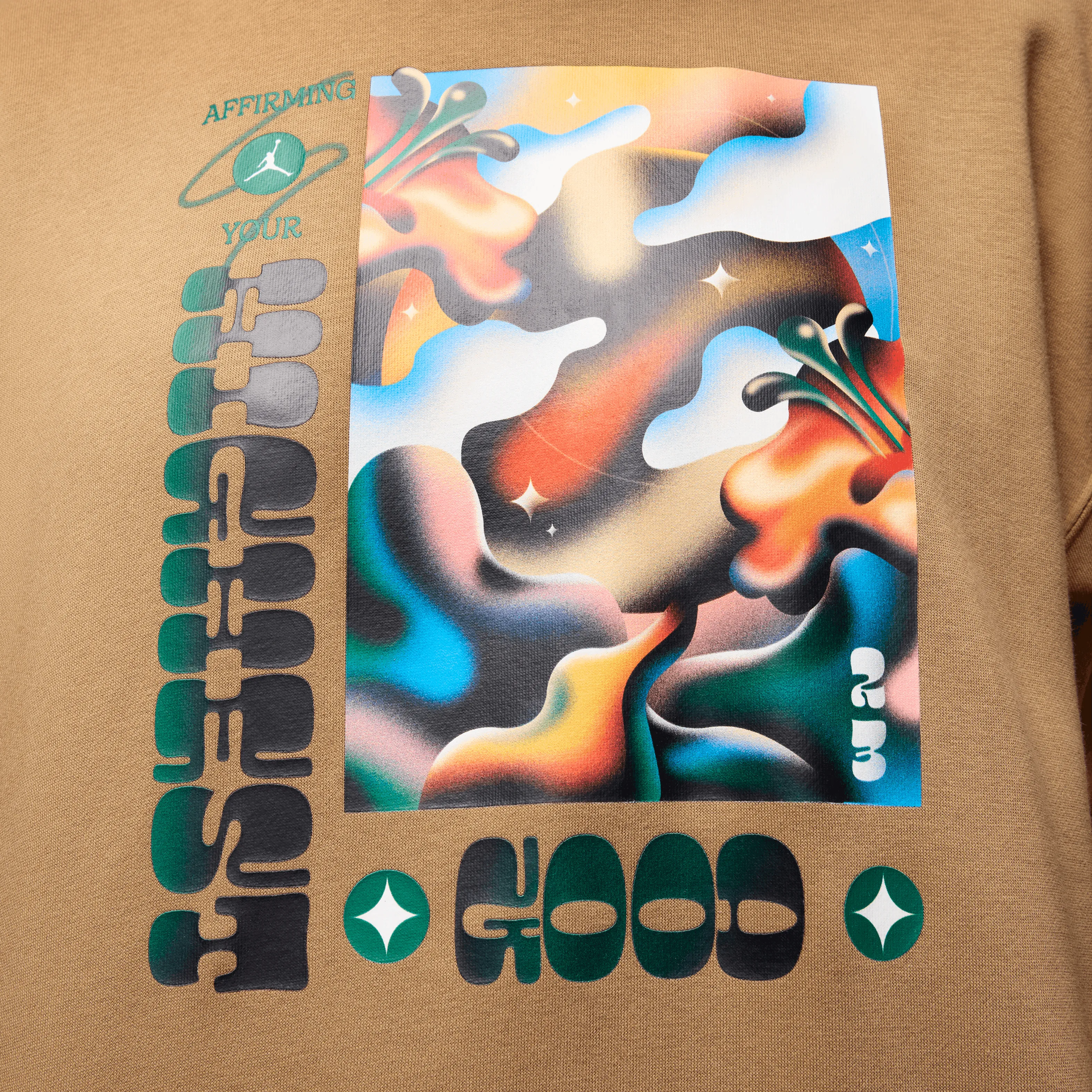 Jordan - Women - Brooklyn Graphic Crewneck - Driftwood/Multi-Color
