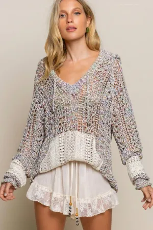 Layered In Love Knit Pullover In Cream