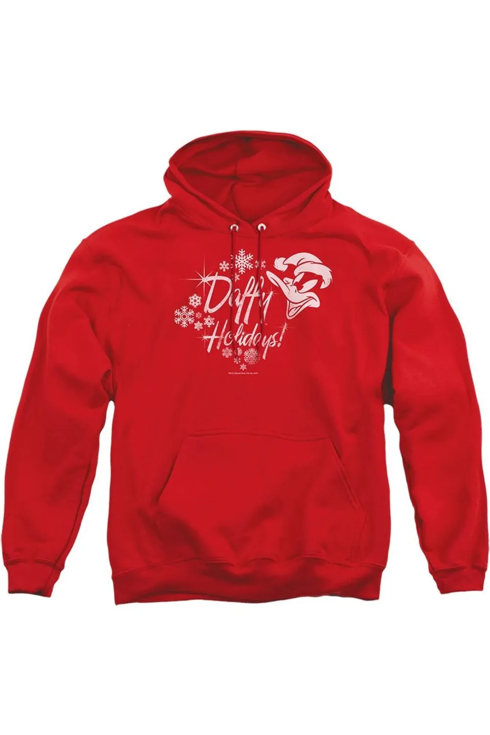 Looney Tunes Daffy Holidays Adult Pull Over Hoodie / Hooded Sweatshirt