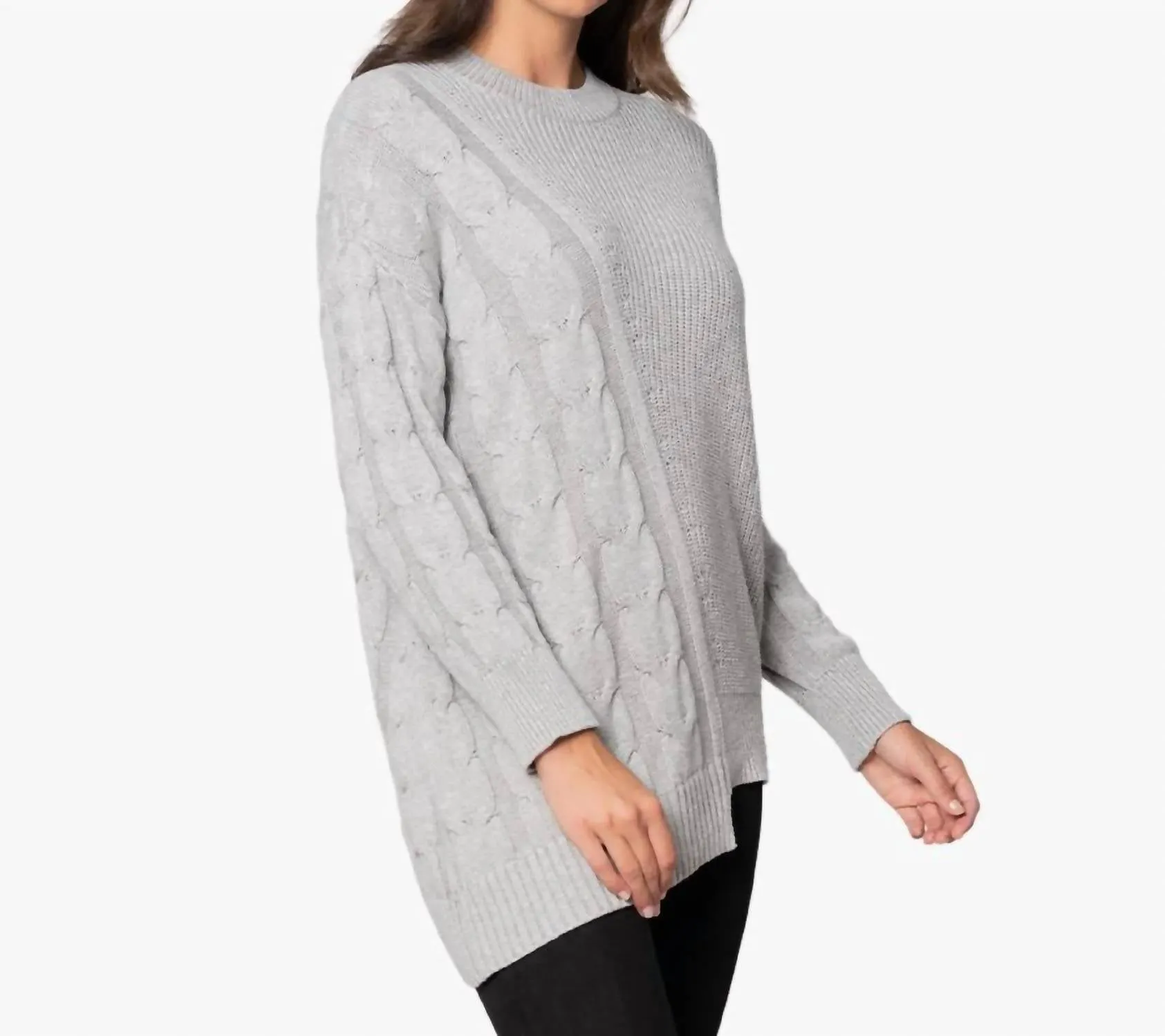 Made You Look Sweater In Light Gray