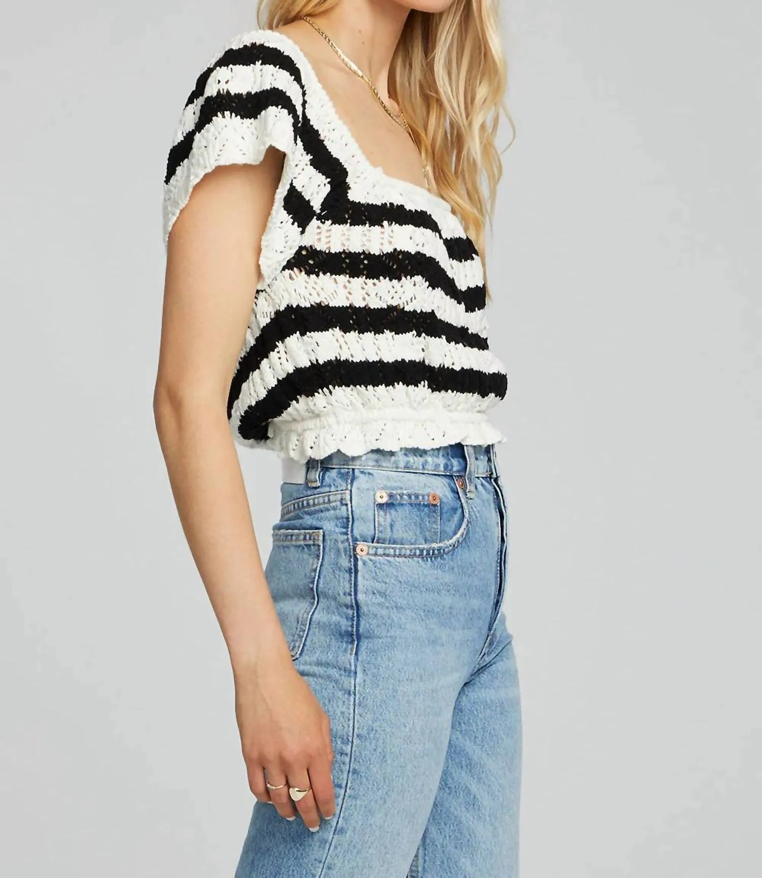 Maggie Sweater In Black/white