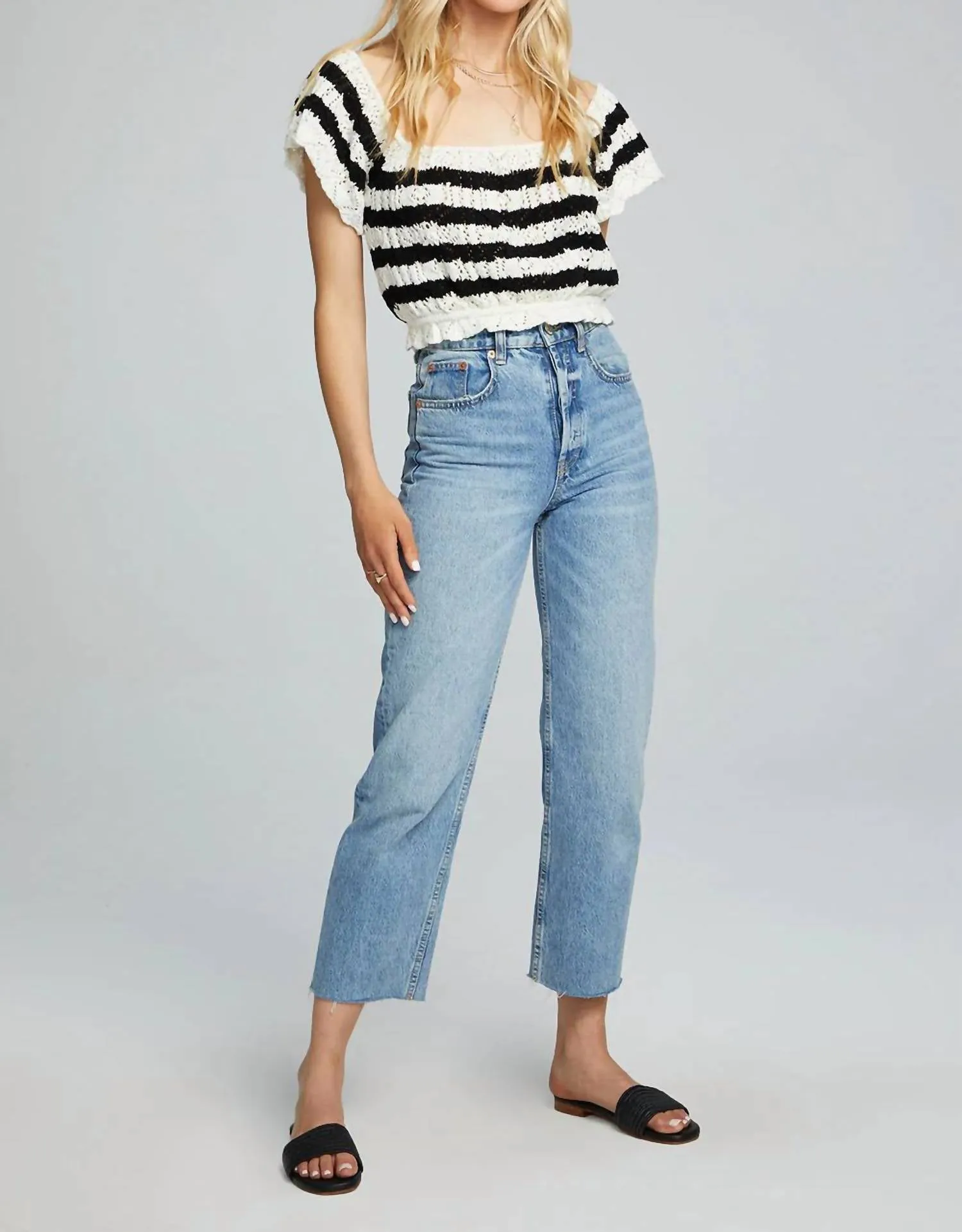 Maggie Sweater In Black/white