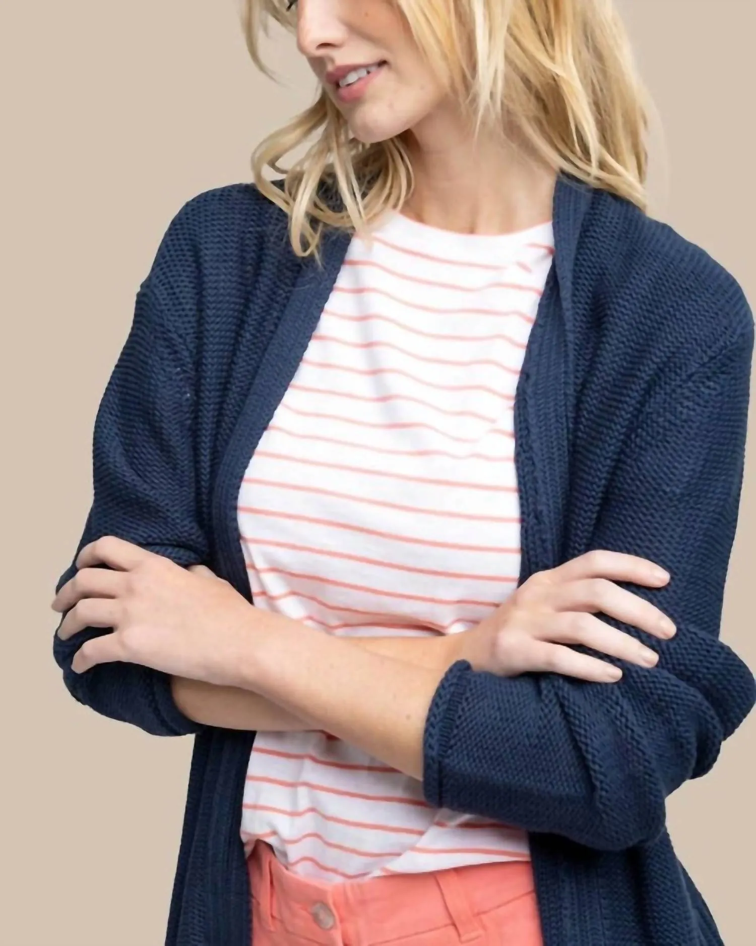 Marren Cardigan In Dress Blue