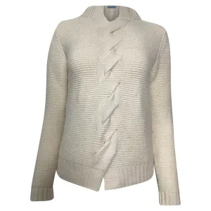 Max Mara Knitted Sweater in Cream Wool