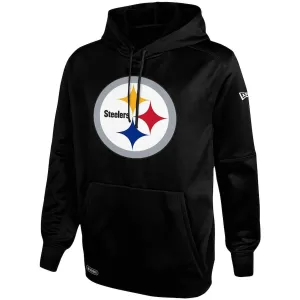 Men's Pittsburgh Steelers Combine Authentic Stadium Pullover Hoodie In Black