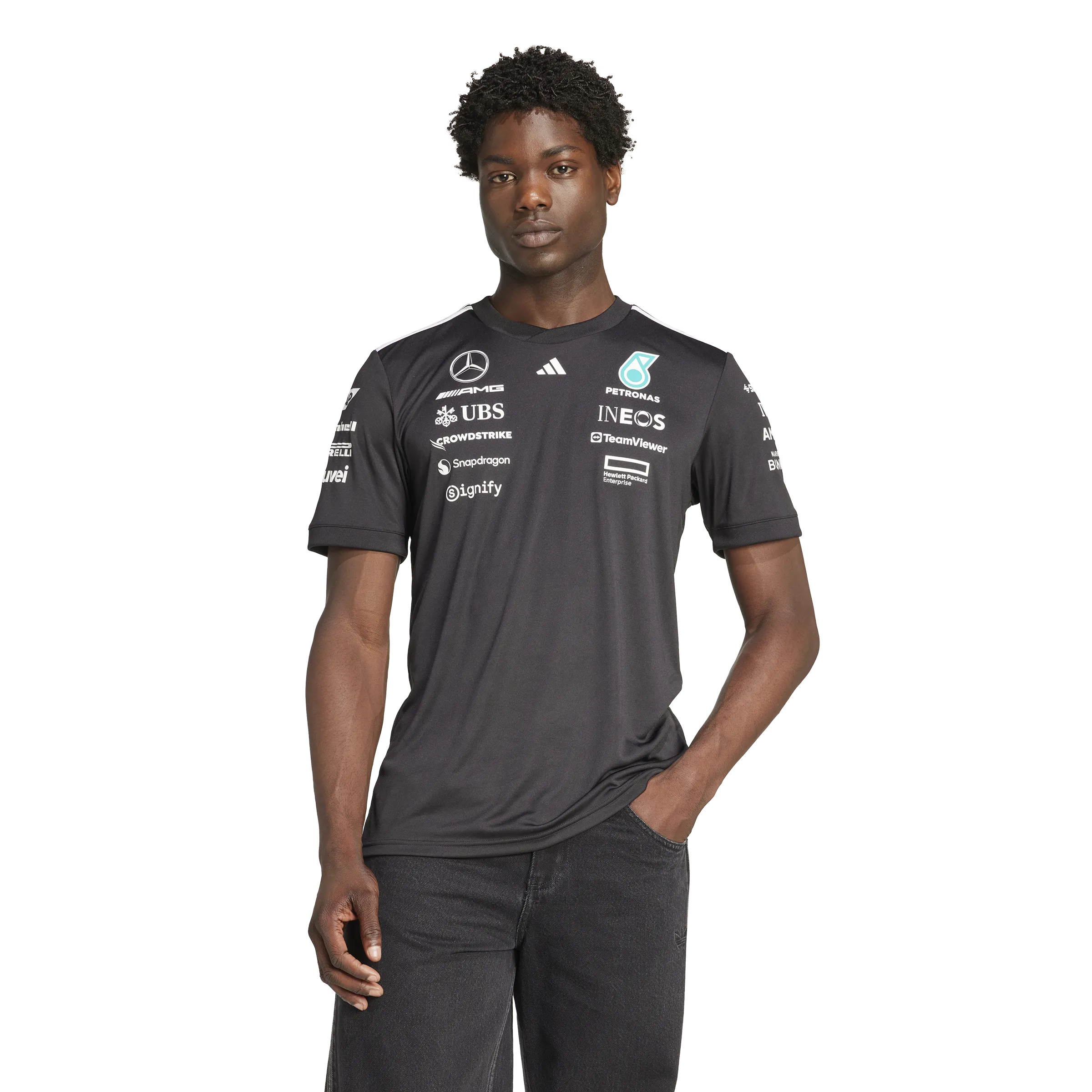   Mercedes AMG Petronas F1 Team Driver Jersey 'Black Reflective Silver'